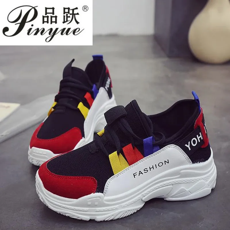 

2018 Women Sneakers White Black Pink Platform Womens Casual Shoes Ladies Basket Femme Trainers Zapatillas Deportivas Mujer 35-40