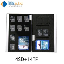 Серебряные красные, синие предложение 8 в 1 Алюминий коробка для хранения мешок Memory Card Case Держатель кошелек большой Ёмкость для 4* Для SD 4* Мирко