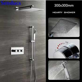 

Senducs Waterfall Rain Shower Set Inwall Mounted Bathroom Concealed Shower Set with Cheap Price Themostatic Shower Set