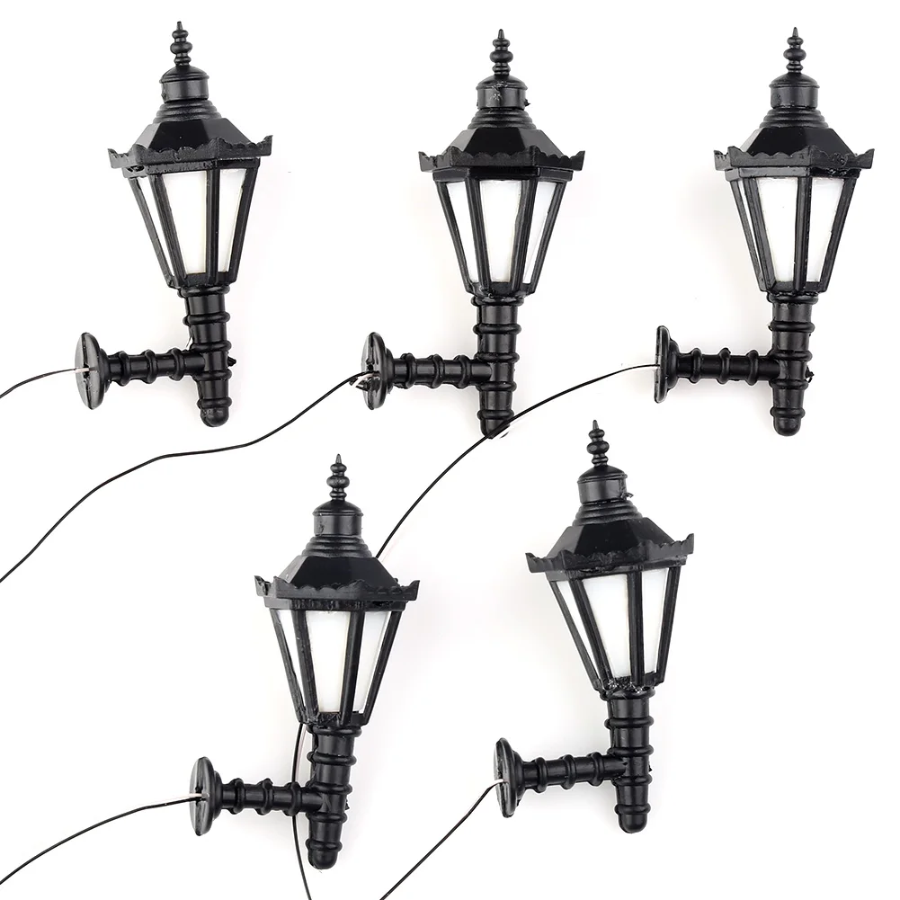

5pcs Model Railway Led Lamppost Lamps Wall Lights G Scale 1:25 3V New