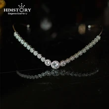 HIMSTORY Simple Clear Shinny Zircon Crowns Tiaras Bridal Wedding Hairbands Paved Cubic Wedding Hair Accessories Party Headpiece цена HIMSTORY Simple Clear Shinny Zircon Crowns Tiaras Bridal Wedding Hairbands Paved Cubic Wedding Hair Accessories Party Headpiece цены онлайн