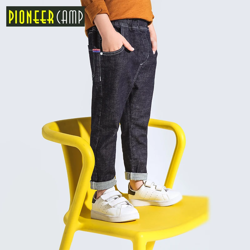 Pioneer kids/новые осенние модные джинсы для мальчиков одежда детей однотонные