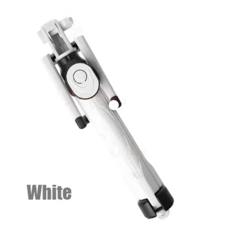 Bluetooth беспроводная селфи палка штатив Складная селфи палка для iPhone Android монопод селфи палки - Цвет: Белый