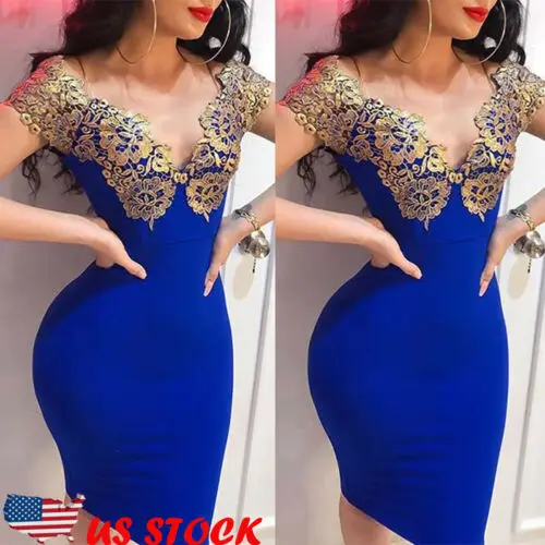 

Sexy Ladies Nightclub Lace Panel Sleeveless Party Dress