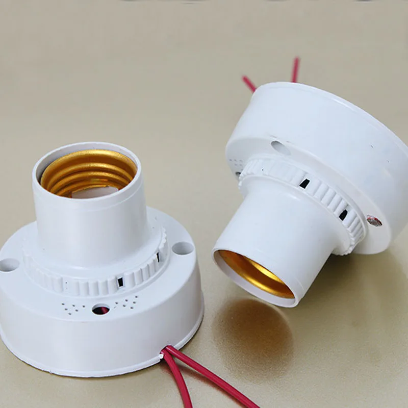 1 шт. лампа с голосовым управлением держатель акустический переключатель управления акустическая электрическая лампа коридор энергосберегающая задержка индукционный патрон