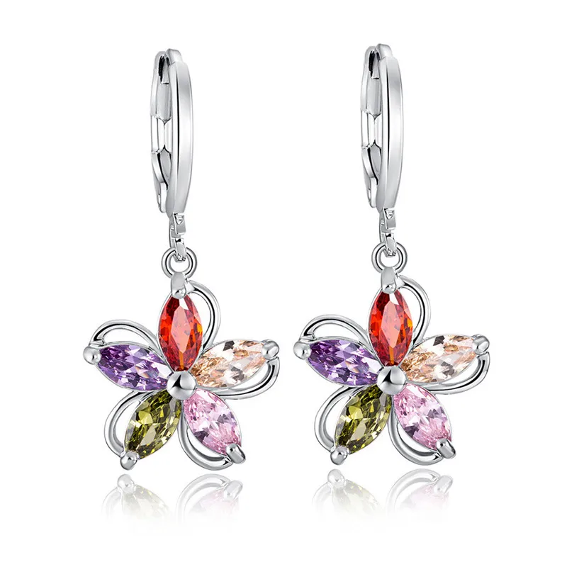 HOT Resist allergic popular Flowers earrings font b Fashion b font aretes retro brinco font b