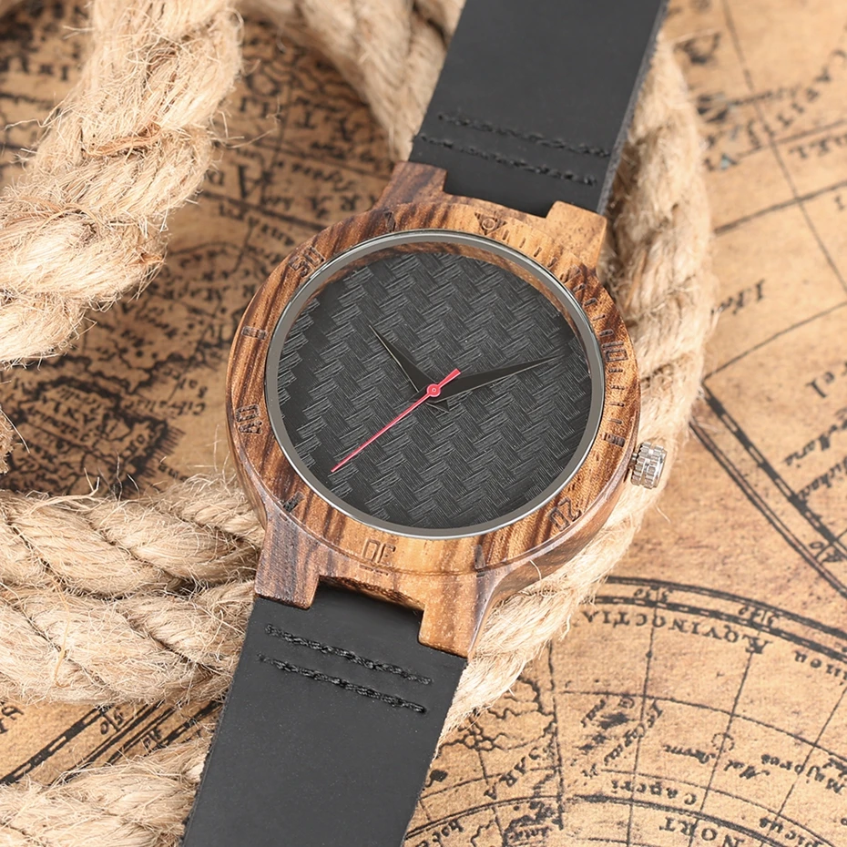 2017 TOP Minimalist Handmade Wooden Quartz Watch Mens Black Simple Analog Wrist Watch Fashion Male Sports horloges mannen 2018 (11)