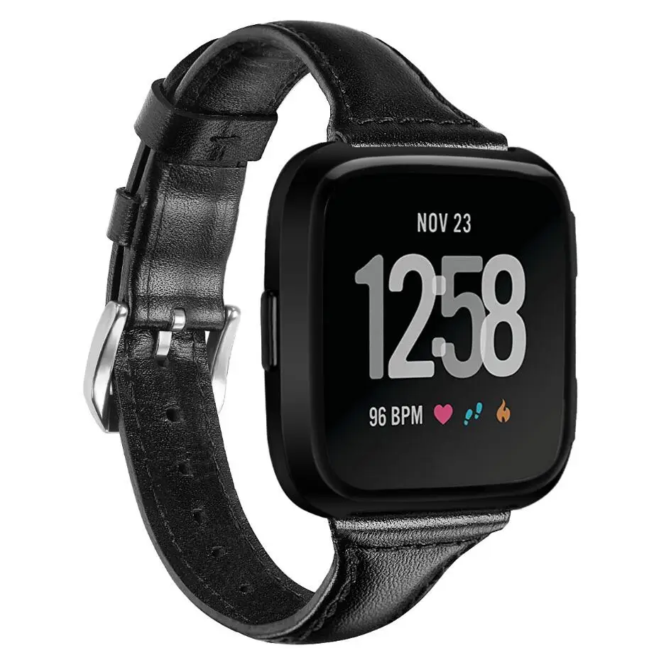 KINGBEIKE 100% Genuine Leather WatchBands For Fitbit Versa Head Layer Cowhide Smart Watch Strap Replace Accessories Product