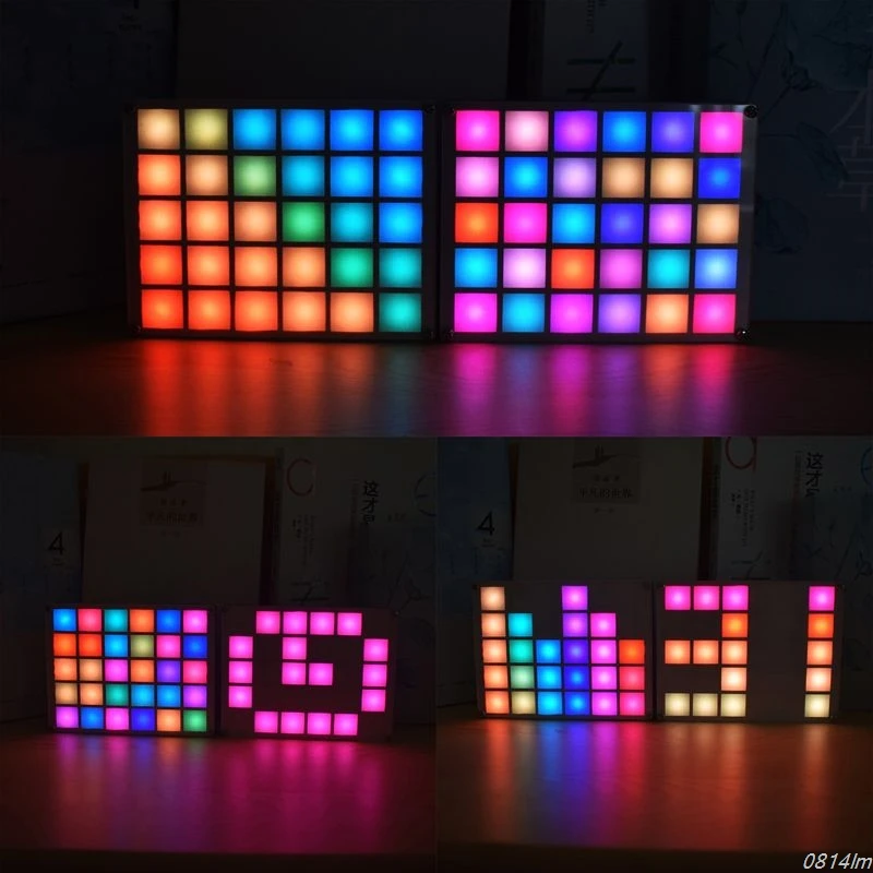 Skup Wielofunkcyjny LED Cool Music spectrum kolorowy zegar paletowy elektroniczny zestaw zrób to sam