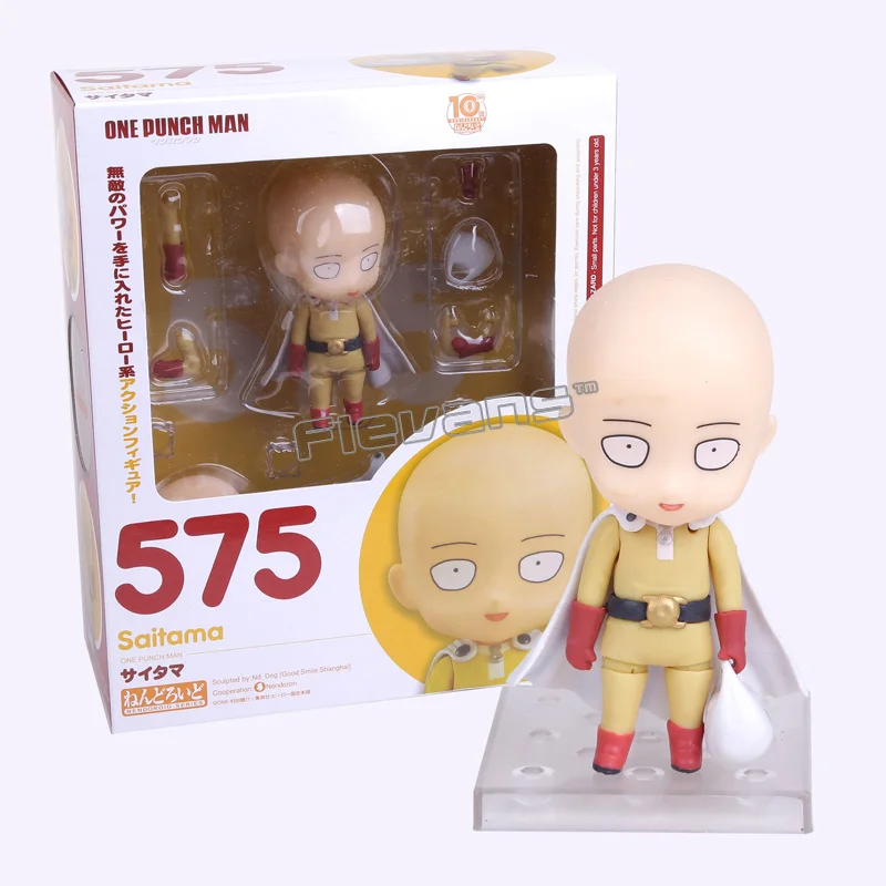 Симпатичные Nendoroid ONE PUNCH-MAN Сайтама#575 ПВХ Эктон Рисунок Модель Коллекция игрушек " 10 см