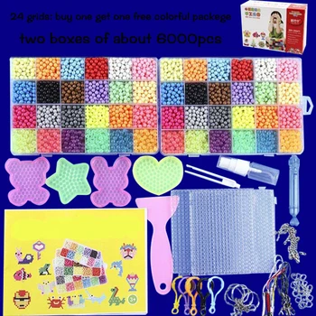 6000pcs DIY Magic Beads Animal Molds Hand Making 3D Puzzle Kids Educational beads Toys for Children Spell Replenish 1