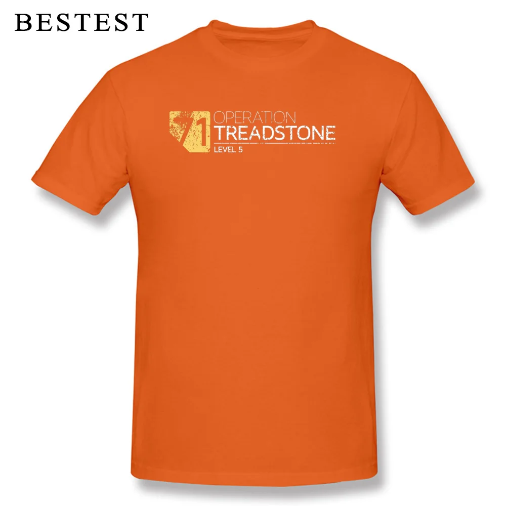 Operation Treadstone 6065 Tops & Tees Plain Round Collar Design Short Sleeve Pure Cotton Men Top T-shirts Hip hop Tee-Shirts Operation Treadstone 6065 orange