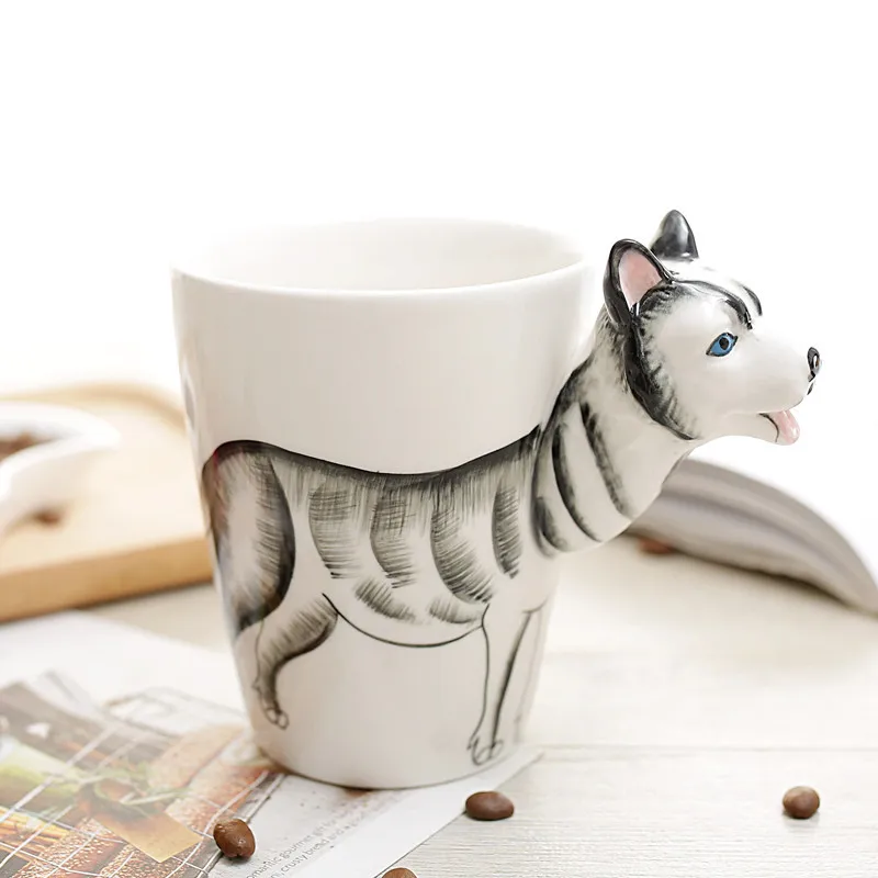 Креативная 3D Дельфин Осьминог кружка животные керамическая кружка забавная Кофейная Кружка Пивная Кружка с печеньем фарфоровая чашка подарок - Цвет: 9