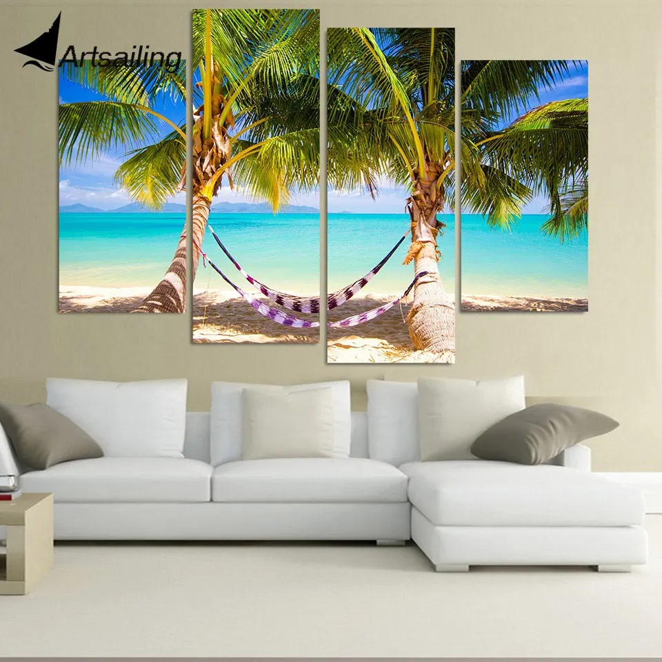 Download 3 stueck leinwand wandkunst strand Free