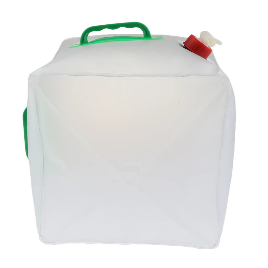 5 Gallon/20L Portable Water Bag Collapsible PVC Water Container Outdoor Camping Mountaineering Backpack Cycling Water Carrier 