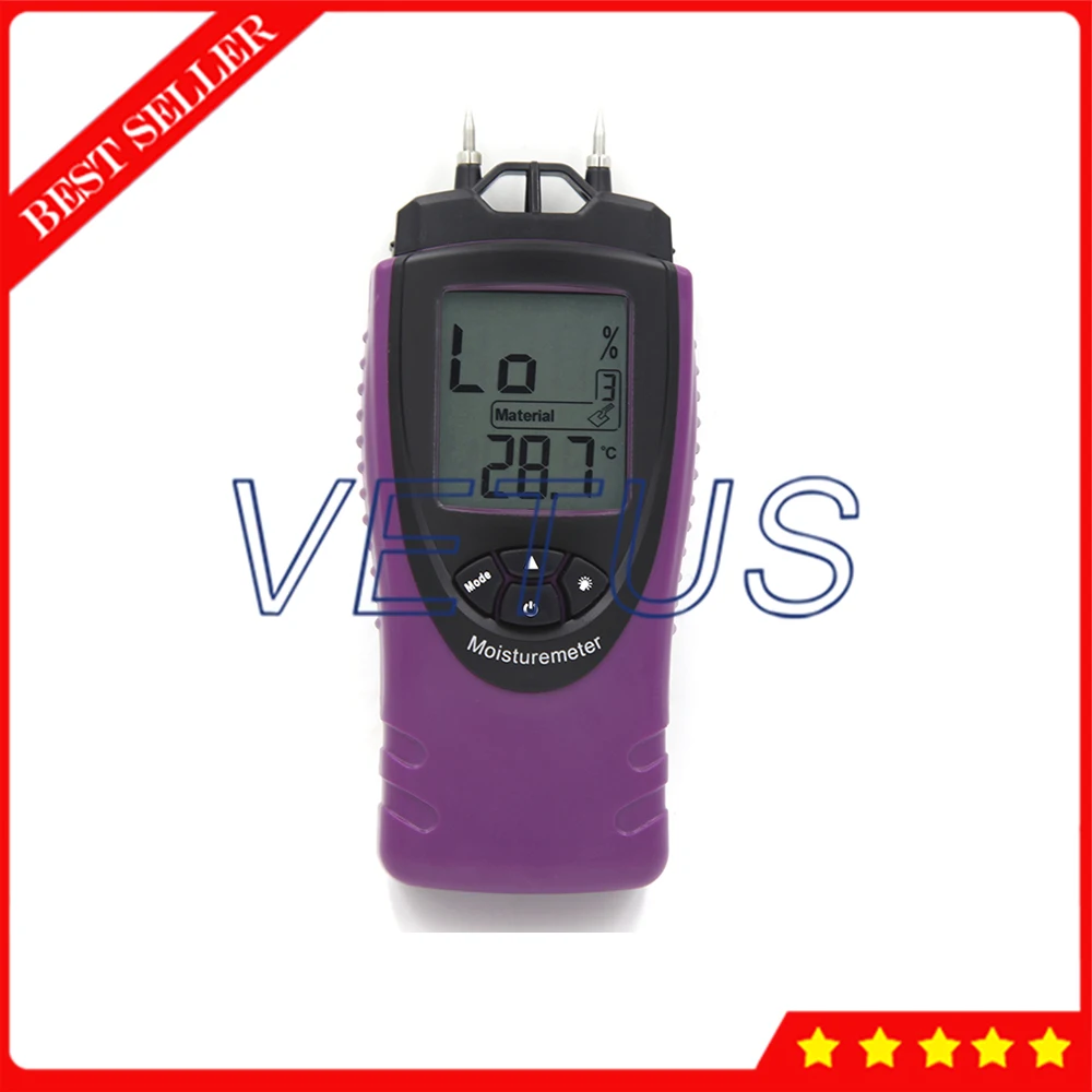 

ST8040 Digital Wood Moisture Meter Concrete Humidity Meter Building Materials Moisture Meter LCD Backlight Function