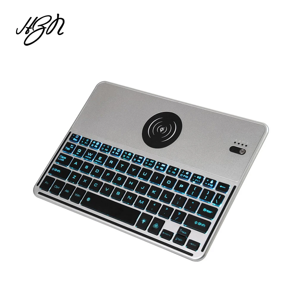 

Rechargeable Bluetooth Wireless Keyboard With mobile phone wireless charging function For iOS For Android For Windows