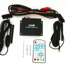Автомобильное цифровое тв тюнер DVB-T2 двойной тюнер двойной чип Freeview ресивер мобильный ТВ коробка MPEG4 MPEG2 H264 1080 P высокое качество, гарантия при заказе из России