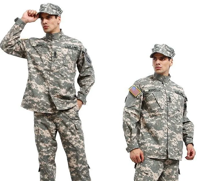 Военная Униформа США ACU, армейская форма, хлопок, полиэстер, Мужская военная форма, набор, Тактический Костюм, военная форма - Цвет: 04