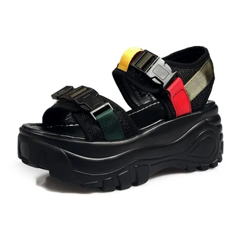 

Muffin platform sandals female net red 2019 summer new wild muffin shake high heel casual sandals