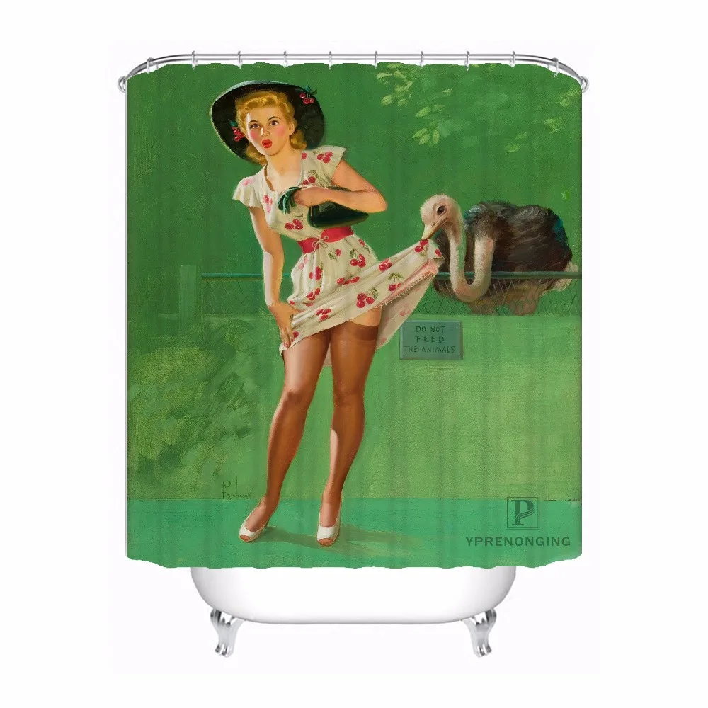 

Custom Pin Up Girl Dabble Personalized Bath Curtain Bathroom Mildewproof Waterproof Polyester Shower Curtain#180417-04-70