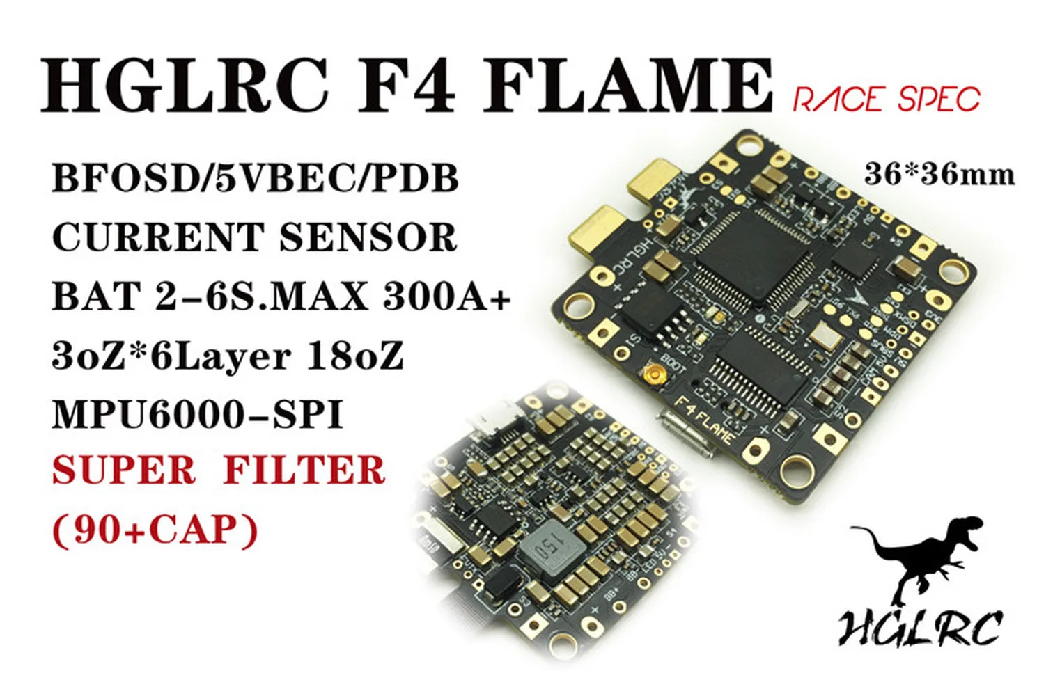 

F-Cloud Hg LRC F4 Flare Competition Fpv Ride-through Flight Control Integrated OSD / Galvanometer / Bec / Pdb
