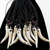 Wholesale lot 12pcs Acrylic Design Imitation Elephant tooth Necklace Wolf tooth pendant Amulet Gift MN579 1