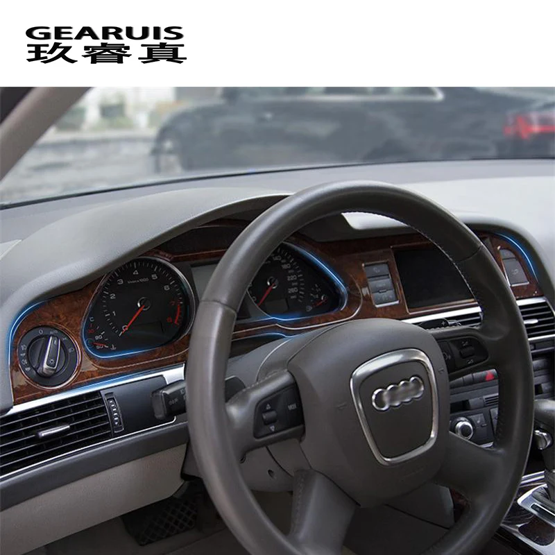Us 80 96 8 Off Car Styling Instrument Panel Decorative Covers Stickers Trim For Audi A6 C6 Center Console Navigation Interior Auto Accessories In