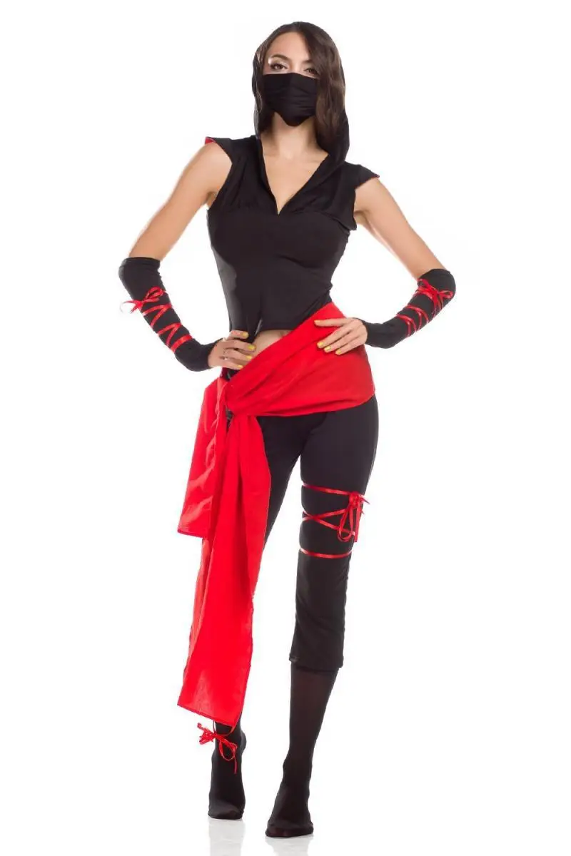 Woman Adult Sexy Deadly Ninja Warrior Costume Fancy Party Dr