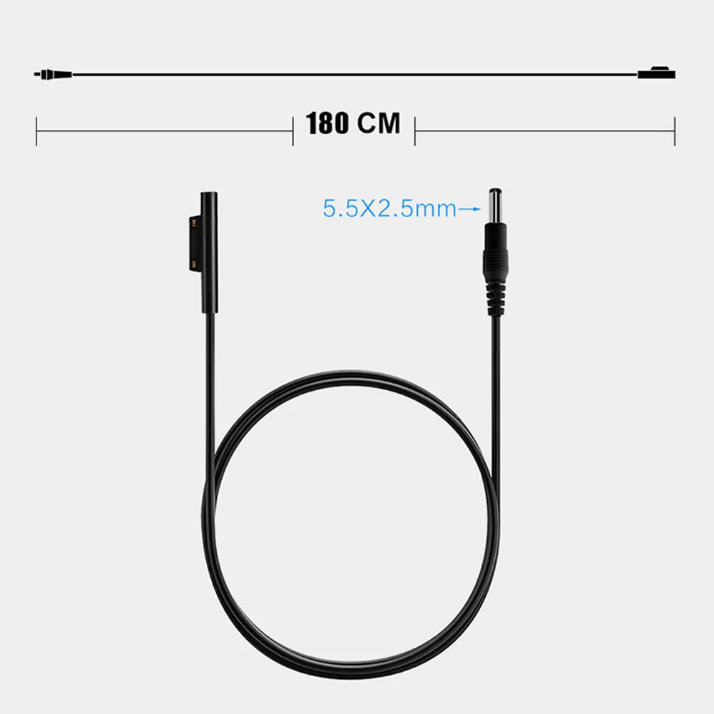 Тетрадь Портативный зарядный кабель для дома с наконечником постоянного тока многофункциональная ПВХ Питание прочный для microsoft Surface Pro 6/5/4/3 планшеты