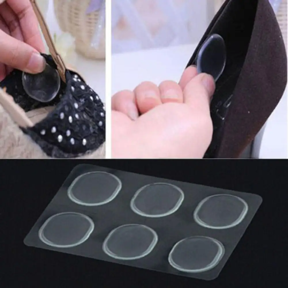 

6Pcs/lot Self-Adhesive Silicone Gel Shoe Insole Inserts Pad Cushion Foot Care Heel Grips Liner Stickers MR0039