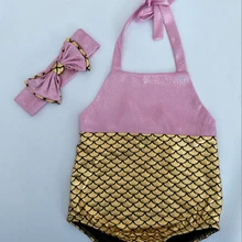 Детская одежда для маленьких девочек в США; одежда для купания; зеленые и золотые блестки; купальник-бикини с бантом; купальный костюм; От 0 до 3 лет для маленьких девочек