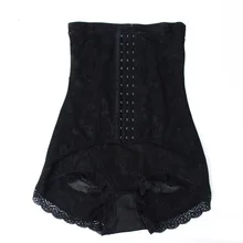 Нижнее белье Высокая Обтягивающий корсет на талию бедра животик контроль кружева Формирователь трусы нижнее белье