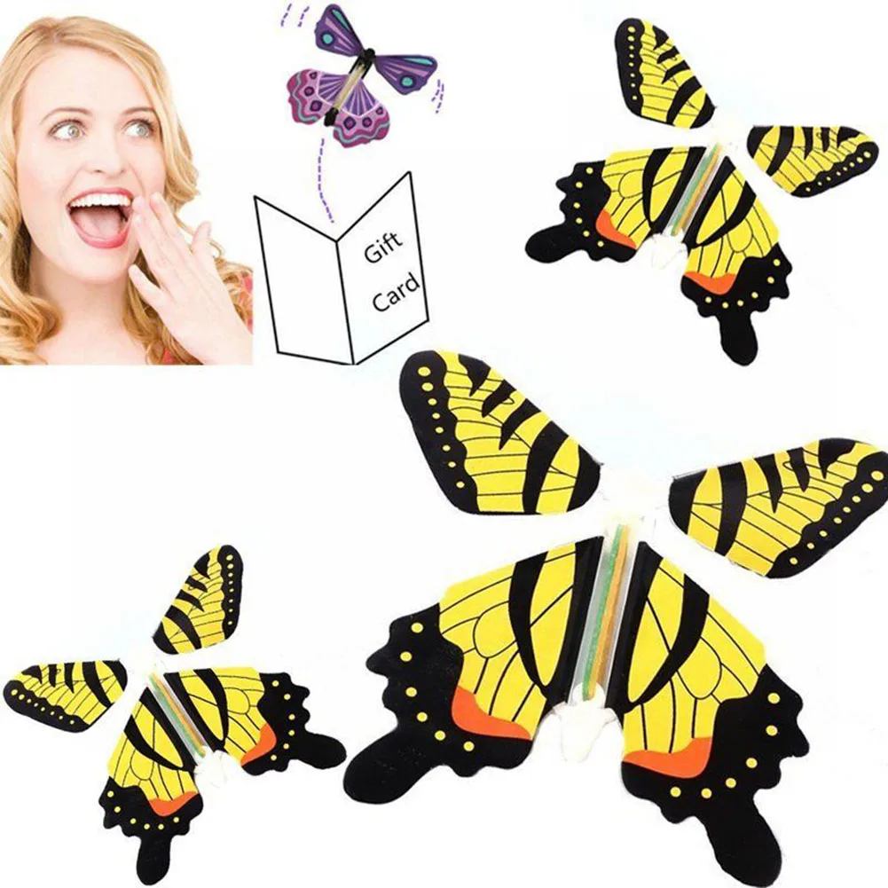 Color Random Magic font b Toys b font Hand Transformation Fly Butterfly Magic Tricks Props Funny