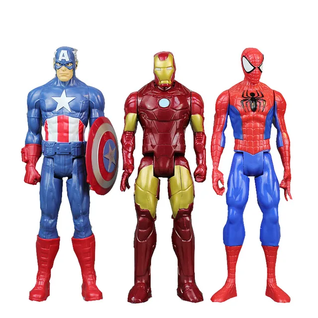 30cm Marvel Avengers Toys Thanos Hulk Buster Iron Man Captain America Thor Wolverine Black Panther Action