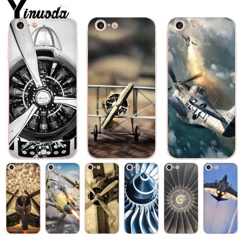 

Yinuoda For iphone 7 6 X Case Vintage Plane Engine Coque Shell Phone Case for iPhone 8 7 6 6S Plus X 5 5S SE 5C XS XR Cases