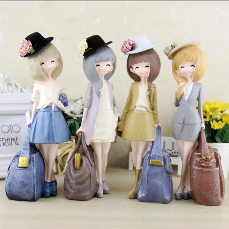 Красивые Фигурки для девочек из смолы украшения гостиной подарок на день Святого