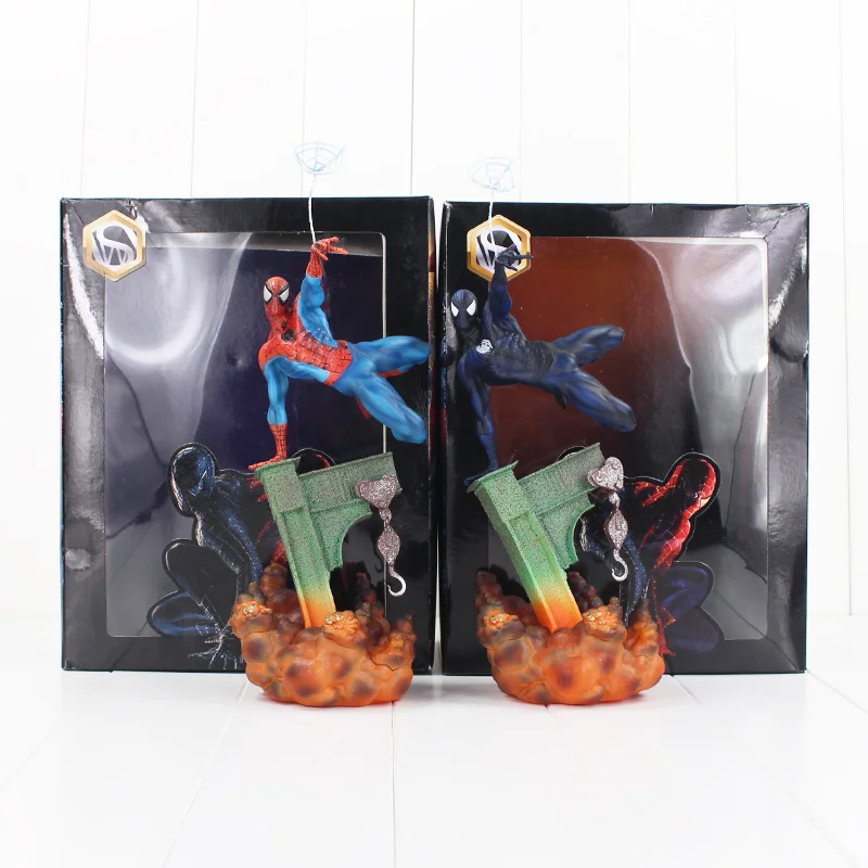 

28cm Spiderman Vemon Figure Toy The Amazing Spider Man With Web Superhero Cool Model Doll