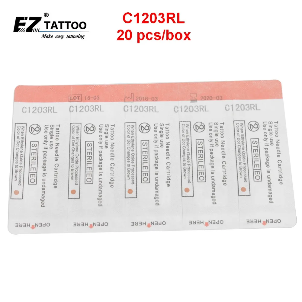 EZ Tattoo Needle Cartridges Round Liner Long Taper C1203RL 12 0.35mm