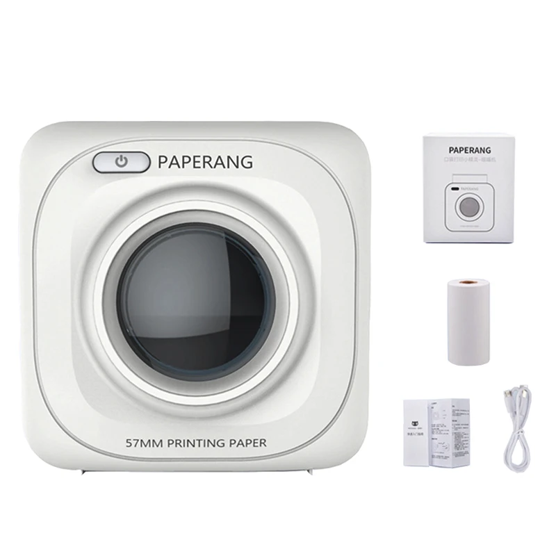 PAPERANG P1 بلوتوث صغير 4.0 الحرارية الصورة الصورة جيب للهاتف طابعة 1000 mAh ليثيوم أيون