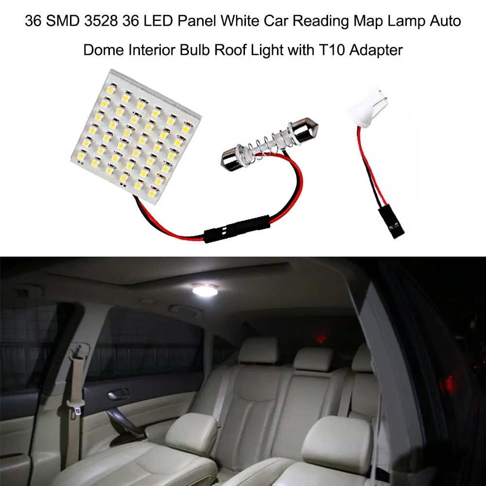 48 SMD 3528 Светодиодный Панель белый автомобиль для чтения карты лампа авто Интерьер