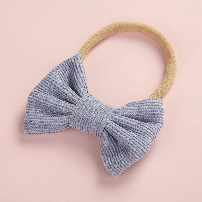 Baby Headband Bow Headbands For Girl Corduroy Head Band Thin Nylon Hairband Newborn Kids Toddler Hair Accessories Spring Summer baby accessories doll	 Baby Accessories