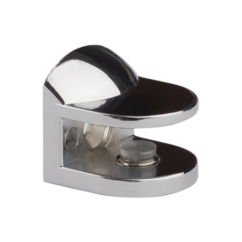 Zinc Alloy 5-8mm glass shelf support Heavy Duty glass holder silicon bumper