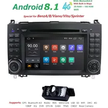 Android 8.1 2din Auto radio Auto DVD multimediale per Mercedes Benz B200 UNA Classe B W169 W245 Viano Vito W639 sprinter W906 WIFI GPS