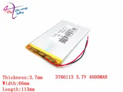 Размеры 3766113 3,7 в 4000 мАч 3565110 3565115 литий полимерный батарея с защитой доска для 7 дюймов планшеты PC