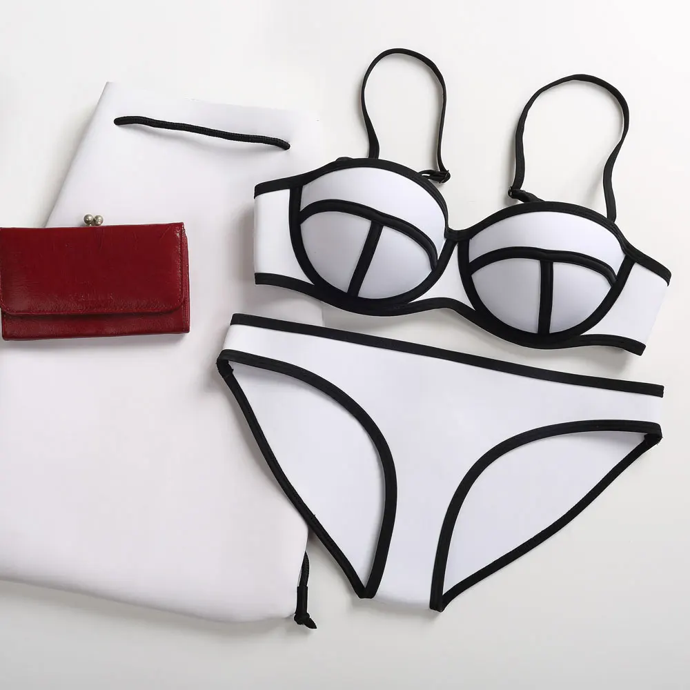 

New Push Up Bikini 2017 Women Swimsuit Sexy Swimwear Biquine Neon Biquini Swim suit Bathing suit Womens Swim Wear