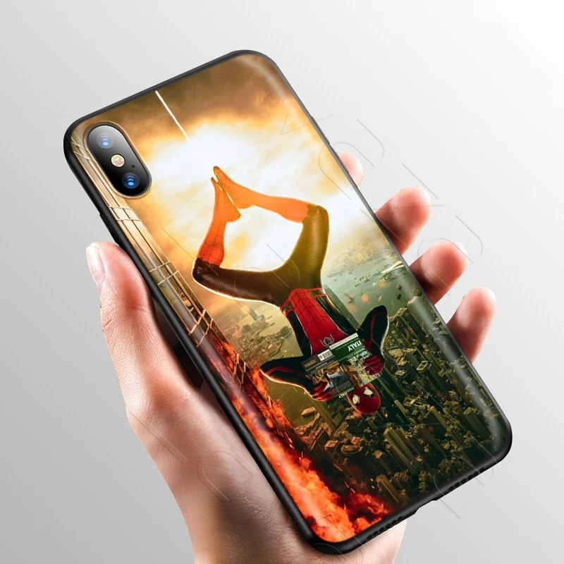 Чехол Lavaza Marvel Человек-паук Капитан Америка для iPhone 11 Pro XS Max XR X 8 7 6 6S Plus 5 5S se - Цвет: 4