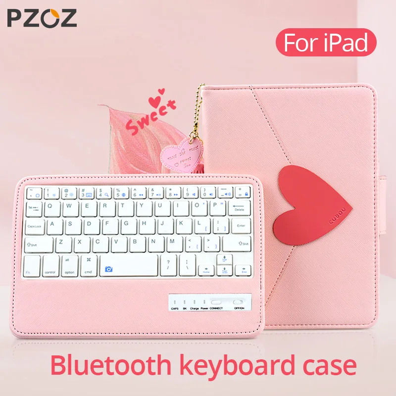 Online PZOZ funda para Apple iPad Pro 9,7 10,5 pulgadas 2017 Nuevo 2018 iPad mini 5 4 3 Air 1 2 funda protectora con fundas de teclado Bluetooth