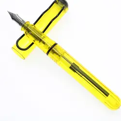 Бизнес высокого качества Бизнес прозрачный желтый/синяя ручка Дети Канцелярский подарок для студента 0,5 мм Школьные офисные