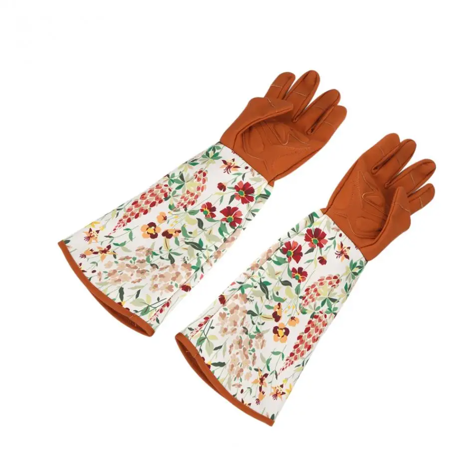 Горячая! 1 пара с длинным рукавом садовые перчатки защита рук инструменты для садового двора обрезка использования